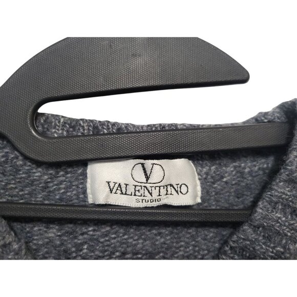 Vintage Valentino Wool Angora Cashmere Sweater Cable Knit Pullover - Picture 10 of 15